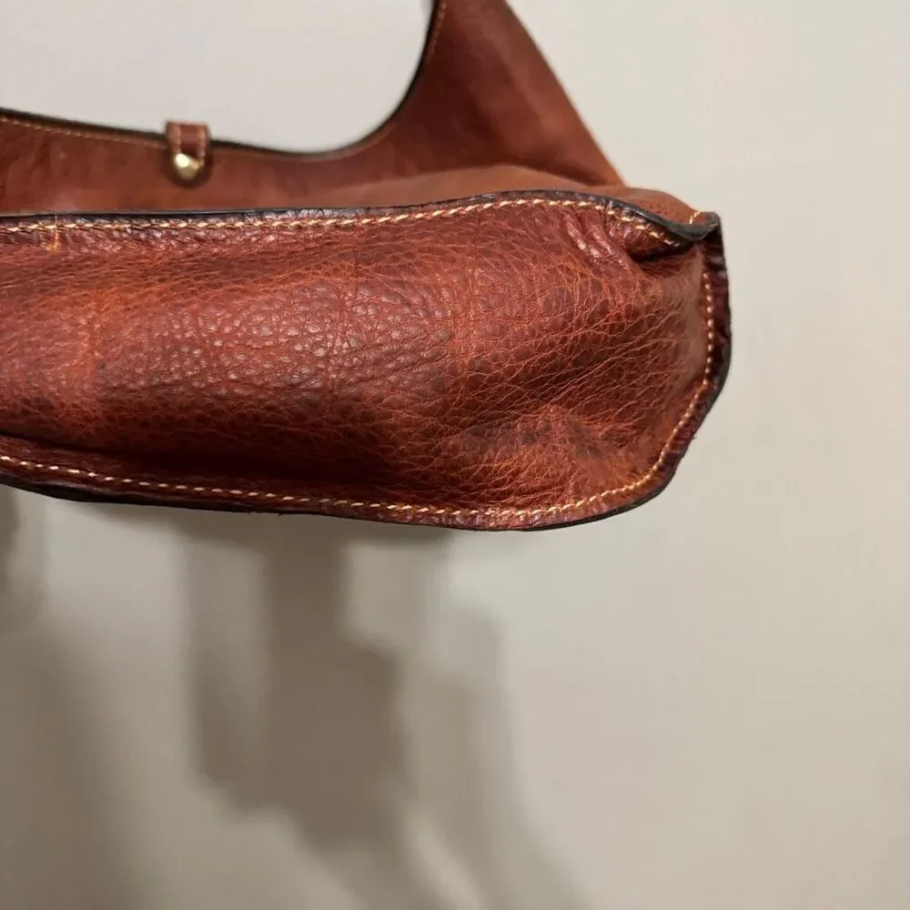 Cuddigan Atlas Hobo brown full grain leather bag